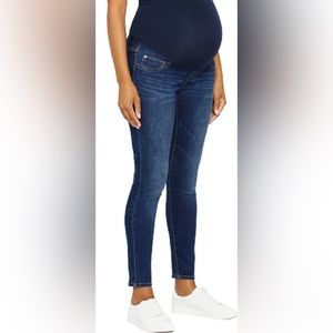 Indigo Blue Women’s XS Over The Belly Slim Stretchy Maternity Skinny Jeans